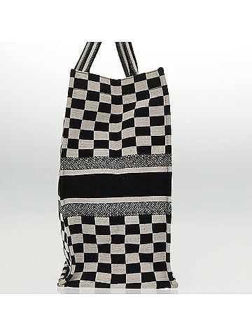 Dior Book Tote White Canvas Tote Bag (view 2)