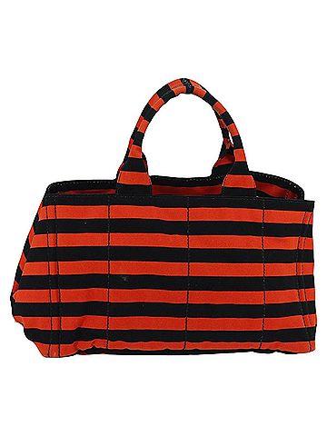 Prada Canapa Orange Canvas Tote Bag (view 1)