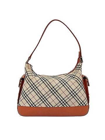 Burberry Nova Check Orange Canvas Shoulder Bag (view 1)