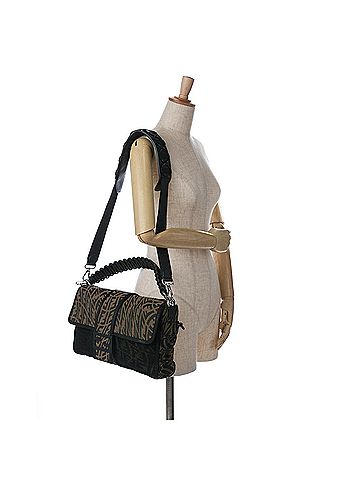 Fendi Large Zucca Vertigo Mesh Baguette Satchel (view 2)