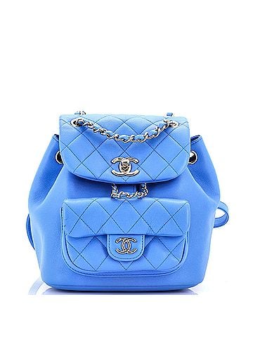 Chanel Duma Drawstring Backpack Quilted Leather Small (view 1)