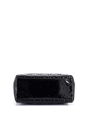 Christian Dior Vintage Lady Dior Bag Cannage Quilt Patent Medium (view 2)