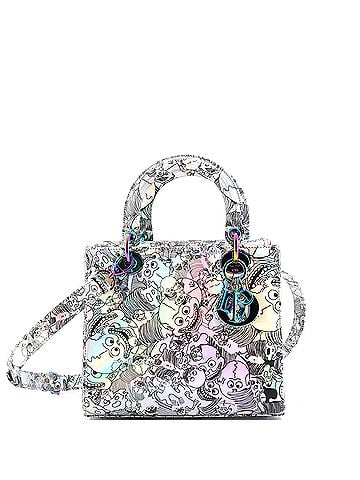 Christian Dior Lady Dior Art Bag Limited Edition Zhang Huan Metallic Leather Small (view 1)