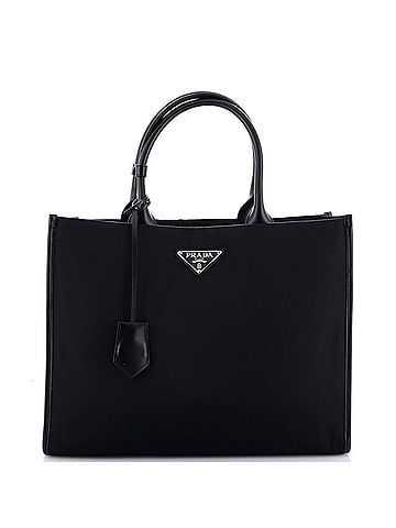 Prada Padded Open Shopper Tote Tessuto and Leather Medium (view 1)