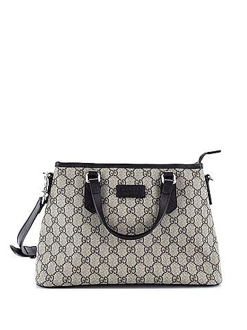 Gucci Convertible Zip Tote GG Coated Canvas Small (view 1)