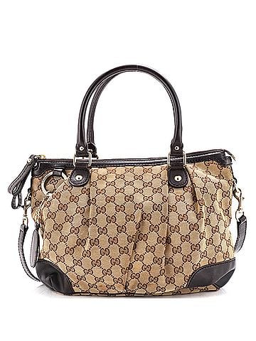 Gucci Sukey Top Handle Satchel GG Canvas Medium (view 1)