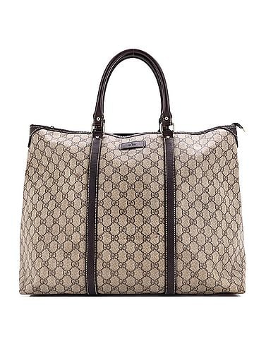 Gucci Joy Zip Top Tote GG Coated Canvas Medium (view 1)