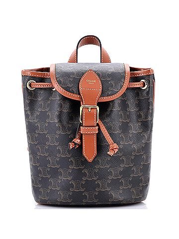 Céline Folco Backpack Triomphe Coated Canvas Mini (view 1)