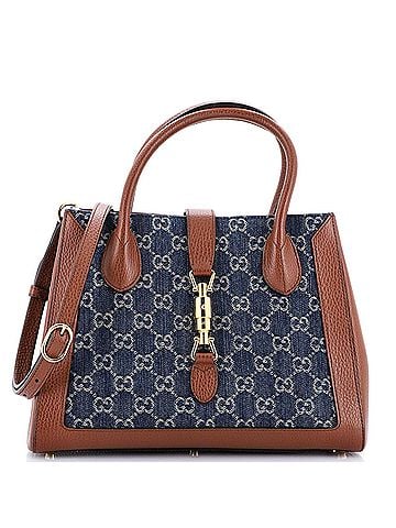 Gucci Jackie 1961 Tote GG Denim and Leather Medium (view 1)