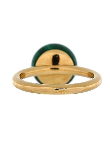 Louis Vuitton B Blossom Ring 18K Yellow Gold and 18K White Gold with Malachite and Diamonds (view 2)