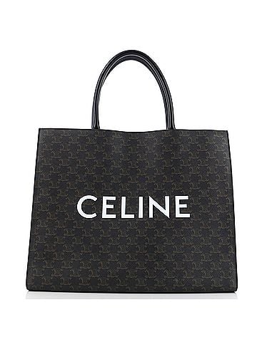 Céline Horizontal Logo Cabas Tote Triomphe Coated Canvas (view 1)