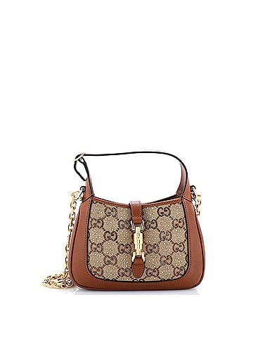 Gucci Jackie 1961 Chain Hobo Crystal Embellished GG Canvas Mini (view 1)