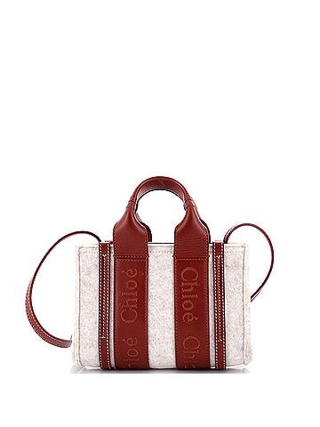 Chloé Woody Tote Recycled Felt with Leather Small (view 1)