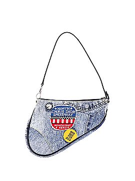 Christian Dior Vintage Saddle Bag Printed Denim Mini (view 1)