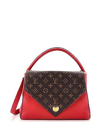 Louis Vuitton Double V Handbag Calfskin with Monogram Canvas (view 1)