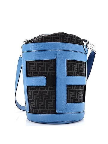 Fendi Step Out Bucket Bag Leather and Zucca Canvas Large (view 1)