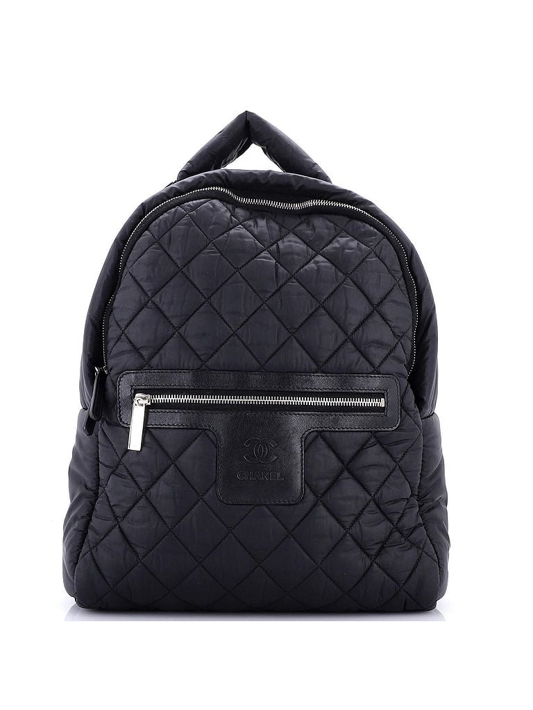 Chanel 100 Nylon Black Coco Cocoon Backpack Quilted Nylon Large One size 0 off