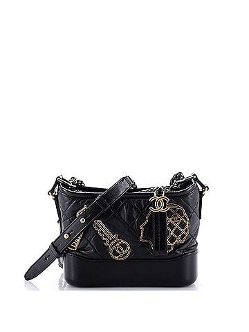 Chanel Gabrielle Hobo Embellished Quilted Aged Calfskin Small (view 1)
