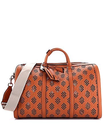 Gucci Convertible Duffle Bag GG Debossed Laser Cut Leather Large (view 1)