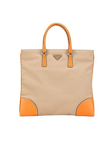 Prada Cinghiale Trimmed Canapa Tote (view 1)