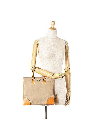 Prada Cinghiale Trimmed Canapa Tote (view 2)