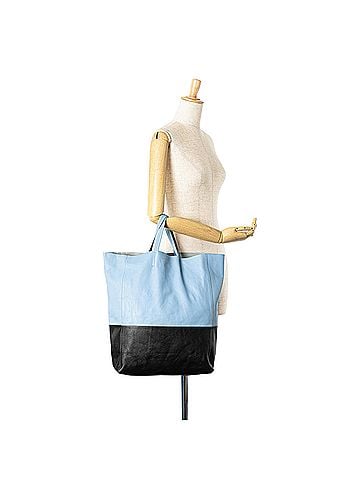 Céline Bicolor Leather Vertical Cabas Tote (view 2)