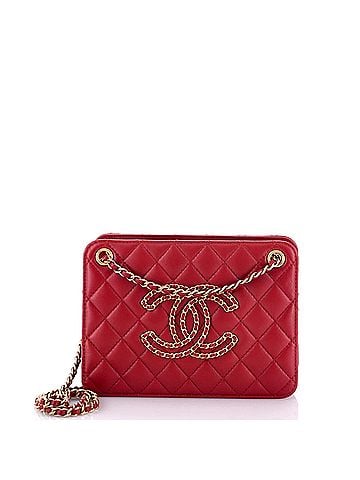 Chanel Once Upon a Time Chain CC Accordion Tote Quilted Calfskin Small (view 1)