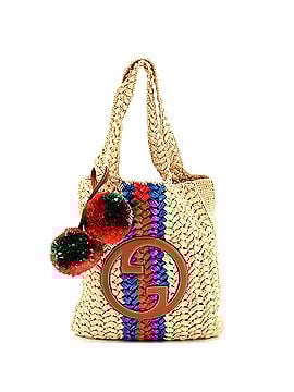 Gucci Blondie NM Open Tote Raffia Small (view 1)