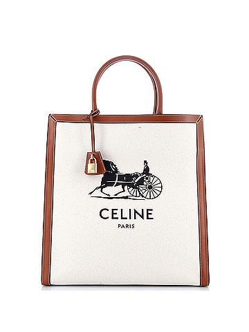 Céline Sulky Vertical Cabas Tote Canvas with Leather Large (view 1)