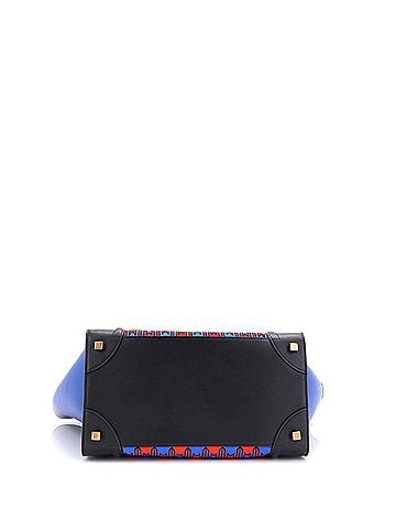 Céline Luggage Bag Printed Textile and Leather Mini (view 2)