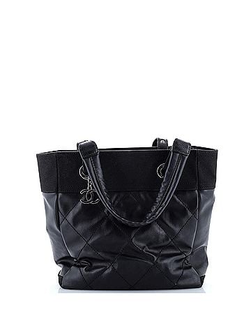 Chanel Biarritz Tote Quilted Coated Canvas Small (view 1)