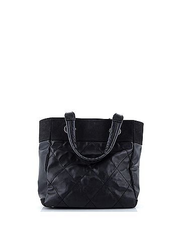 Chanel Biarritz Tote Quilted Coated Canvas Small (view 2)