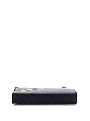 Fendi Zip Flat Wristlet Pouch Zucca Coated Canvas and Leather Medium (view 2)