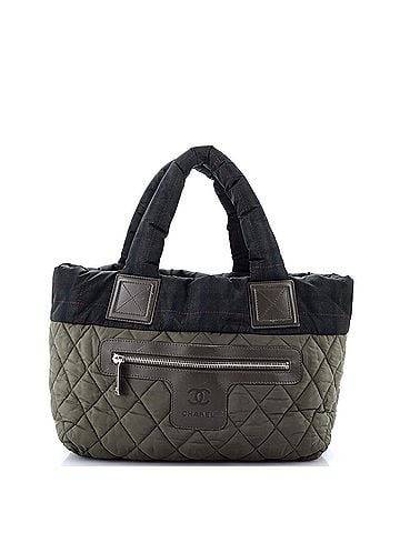 Chanel Coco Cocoon Reversible Tote Quilted Printed Nylon Small (view 1)