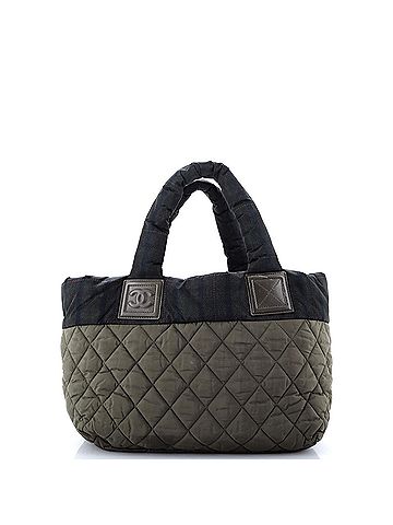 Chanel Coco Cocoon Reversible Tote Quilted Printed Nylon Small (view 2)