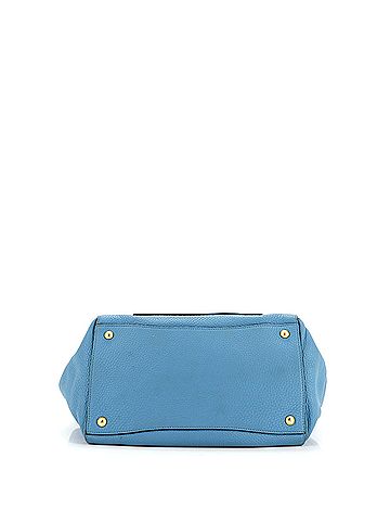 Prada 100% Leather Blue Front Pocket Wing Convertible Tote Vitello Daino One size