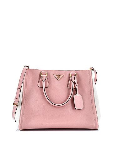 Prada Bicolor Lux Convertible Open Tote Saffiano Leather Medium (view 1)