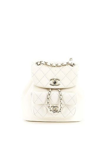 Chanel Duma Drawstring Backpack Quilted Leather Small (view 1)