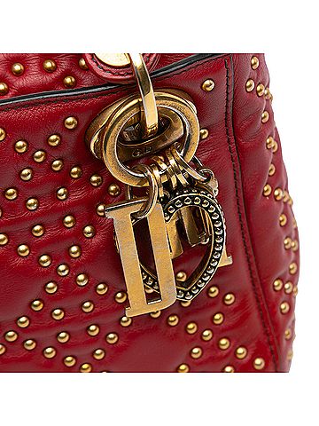 Dior Mini Lambskin Cannage Studded Supple Lady Dior (view 2)