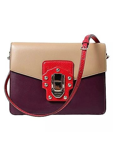Dolce & Gabbana Basic Multicolor Lucia Brushed Leather Crossbody Shoulder Women's Bag (view 2)