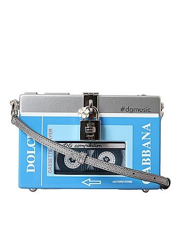 Dolce & Gabbana Basic Multicolor Box Walkman Wood Leather Clutch Shoulder Women's Bag (view 1)