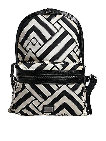 Dolce & Gabbana Basic Black White Nylon Leather Travel Back Pack Women's Bag (view 1)