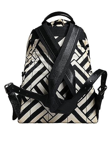 Dolce & Gabbana Basic Black White Nylon Leather Travel Back Pack Women's Bag (view 2)