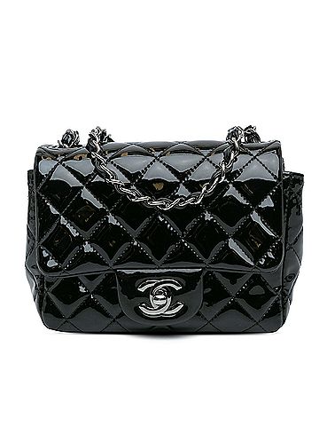 Chanel Mini Square Classic Patent Single Flap (view 1)