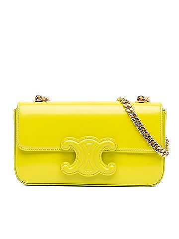 Céline Triomphe Calfskin Cuir Chain Shoulder Bag (view 1)