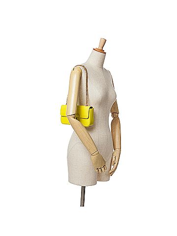 Céline Triomphe Calfskin Cuir Chain Shoulder Bag (view 2)