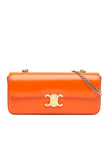 Céline Triomphe Calfskin Cuir Chain Shoulder Bag (view 1)
