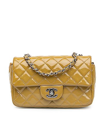 Chanel Mini Rectangular Classic Patent Single Flap (view 1)