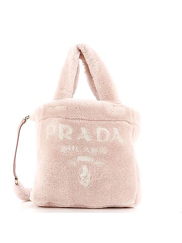Prada Logo Tote Shearling Mini (view 1)