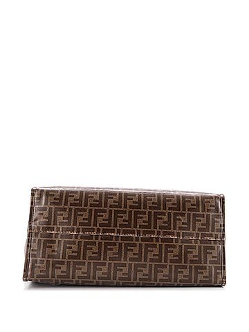 Fendi Mania Logo Shopper Tote Zucca Coated Canvas Large (view 2)